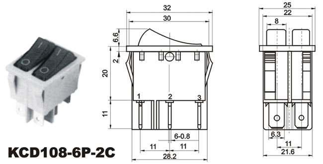 οKCD108-6P-2C