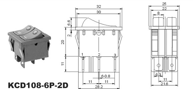 οKCD108-6P-2D